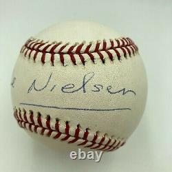 Leslie Nielsen Signed Official League Baseball JSA COA Celebrity RARE