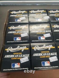 Lot Of 9 Rawlings Official American League Baseballs NIB