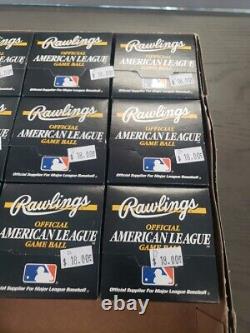 Lot Of 9 Rawlings Official American League Baseballs NIB