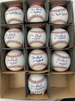 Lot of 10 Jim Mudcat Grant Signed Official Major League Baseballs with holograms