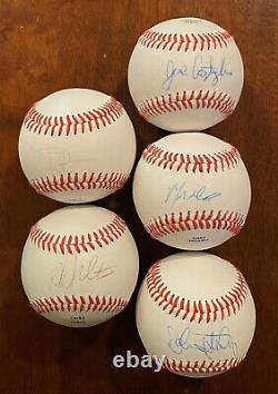 Lot of 5 Autographed Rawlings Official League Baseballs