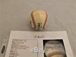 MICKEY MANTLE Signed / Autographed Official American League Baseball JSA COA