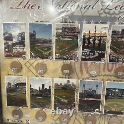 MLB National League Ballparks Picture Plaque official dirt capsules framed RARE