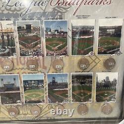 MLB National League Ballparks Picture Plaque official dirt capsules framed RARE