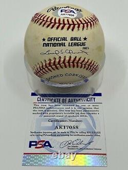 Mark McGwire Signed Autograph Official MLB NL National League Baseball PSA DNA