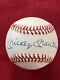 Mickey Mantle Autographed Official American League Baseball HOF New York Yankees