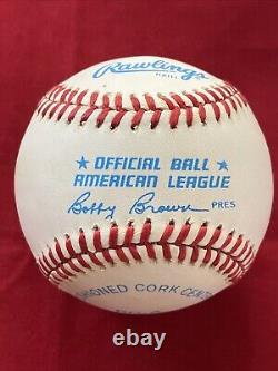 Mickey Mantle Autographed Official American League Baseball HOF New York Yankees