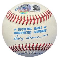Mickey Mantle Autographed Official American League Bobby Brown Baseball (BVG)