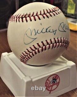 Mickey Mantle Ny Yankees Signed Wilson Official Br League Baseball Jsa Loa