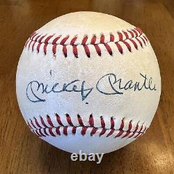 Mickey Mantle Signed Autographed Official American League Baseball Ball Yankees