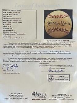 Mickey Mantle Signed OAL Official American League Baseball (JSA STICKER & LOA)