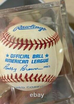 Mickey Mantle Signed Official American League Baseball New York Yankees HOF