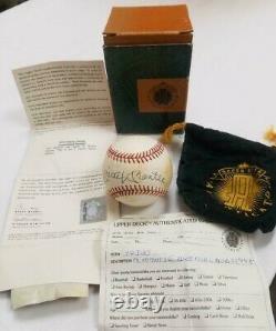 Mickey Mantle Signed Official Bobby Brown American League Baseball UDA COA