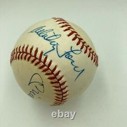 Mickey Mantle & Whitey Ford Signed Official American League Baseball PSA DNA COA
