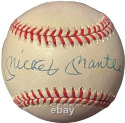 Mickey Mantle signed Official Rawlings ROAL American League Baseball- JSA LOA