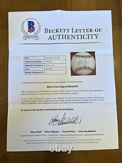 Mike Trout Signed Autographed Official Major League Baseball Ball Beckett LOA