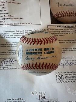 Muhammad Ali Autographed Official Major League AL Bobby Brown Baseball JSA CERT