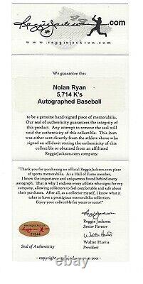 NOLAN RYAN Autographed Official Major League Baseball withReggie Jackson COA