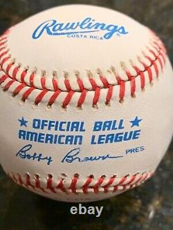 NOLAN RYAN SIGNED/INSCRIBED 5000 K's 8/22/89 Official American League Baseball