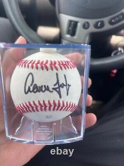 NY Yankee's aaron judge signed Rawlings official MLB