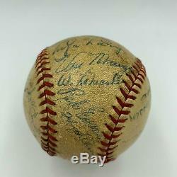 Nice 1939 Brooklyn Dodgers Team Signed Official National League Baseball JSA COA