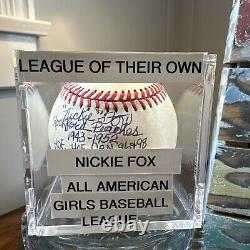 Nickie Fox Single Signed Official National League Baseballleague Of Their Own