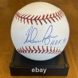 Nolan Ryan HOF 99 Signed Autographed Official American League Baseball Rangers