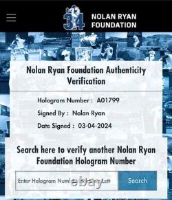Nolan Ryan Signed Hall Of Fame Official Major League Baseball HOF 99 JSA COA
