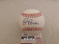 OSWALD PERAZA Signed / Autographed Official Major League Baseball Yankees JSA