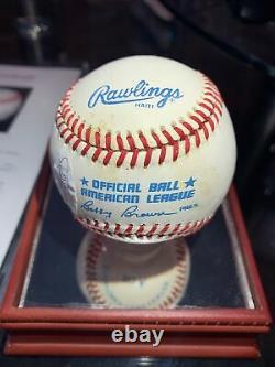 Official American League Rawlings Signed Mickey Mantle Baseball Jsa Coa Letter