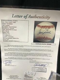 Official Ball National League Signed Tom Seaver JSA Authenticated Baseball HoF