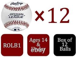 Official League Baseballs Competition Grade ROLB1 Youth/14U Game/Pract