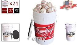 Official League Baseballs Recreational Grade Durable 24 Count Bucket