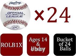 Official League Baseballs Recreational Grade Durable 24 Count Bucket