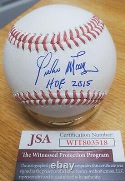 PEDRO MARTINEZ Autographed HOF 2015 Official Major League Baseball JSA Witness