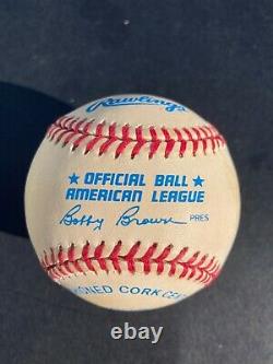 PHIL RIZZUTO signed OFFICIAL AMERICAN LEAGUE Baseball JSA Holy cow I made it