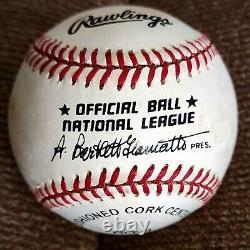 Pee Wee Reese Signed Official Bart Giamatti National League Ball With Coa