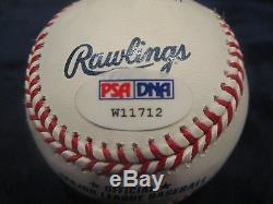 Pele (Full Name) Autographed Official Major League (Selig) Baseball PSA Cert