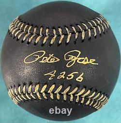 Pete Rose 4256 Autographed Official Black Major League Baseball