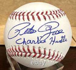 Pete Rose Cincinnati Reds signed Charlie Hustle Official Major League Baseball