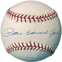 Pete Rose (Peter Edward Rose) signed Rawlings MLB Official Major League Baseball