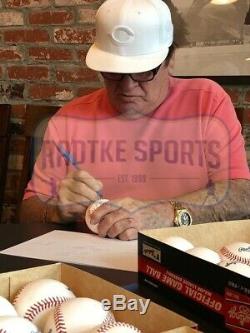 Pete Rose Signed Official Rawlings Major League Baseball 12 Stat Inscriptions