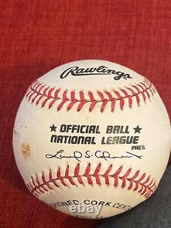 Pete Whisenant signed national League official baseball auto autograph nice