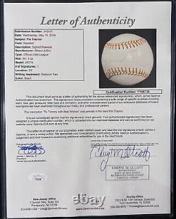 Pie Traynor Signed Official League Vintage Baseball. JSA