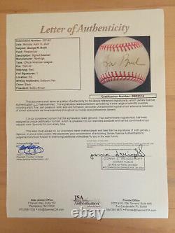 President George W Bush signed Official American League Baseball JSA LOA