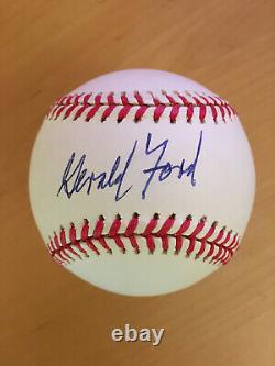 President Gerald Ford signed Budig Official American League Baseball