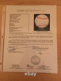President Jimmy Carter signed Official Major League Baseball JSA LOA autographed