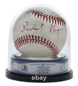 President Richard Nixon Signed Official National League Baseball Beckett BGS
