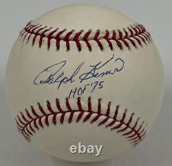Ralph Kiner Signed Official Major League Baseball Hof 75 Cleveland Indians