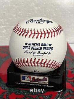 Rangers Adolis Garcia Auto 2023 Official World Series Major League Baseball